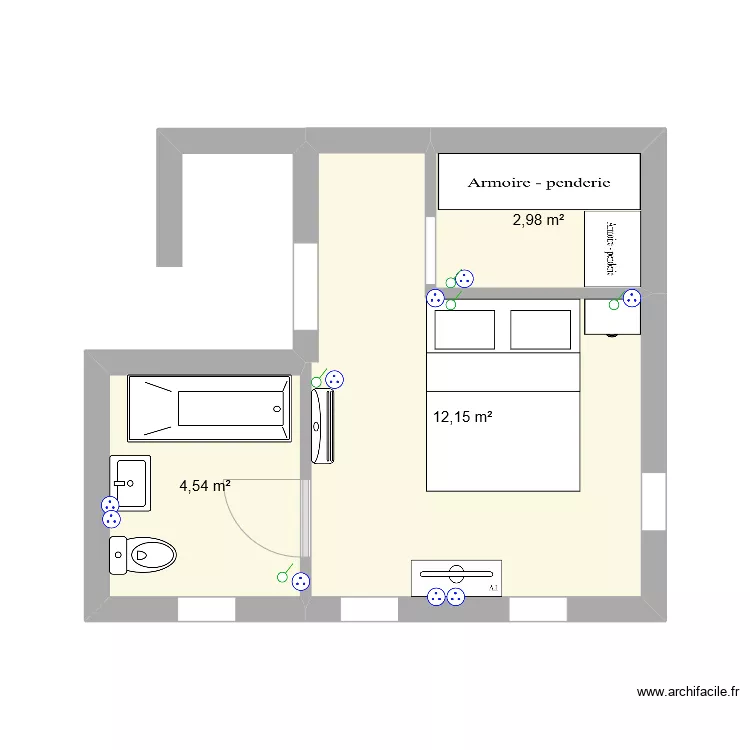 plan 2eme &eacute;tage. Plan de 