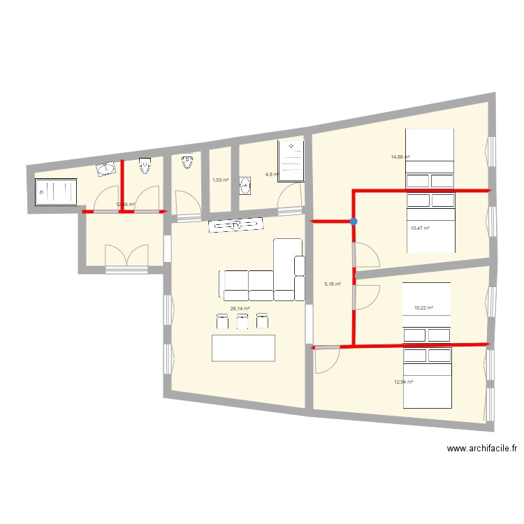 Kertesz 43. Plan de 0 pièce et 0 m2