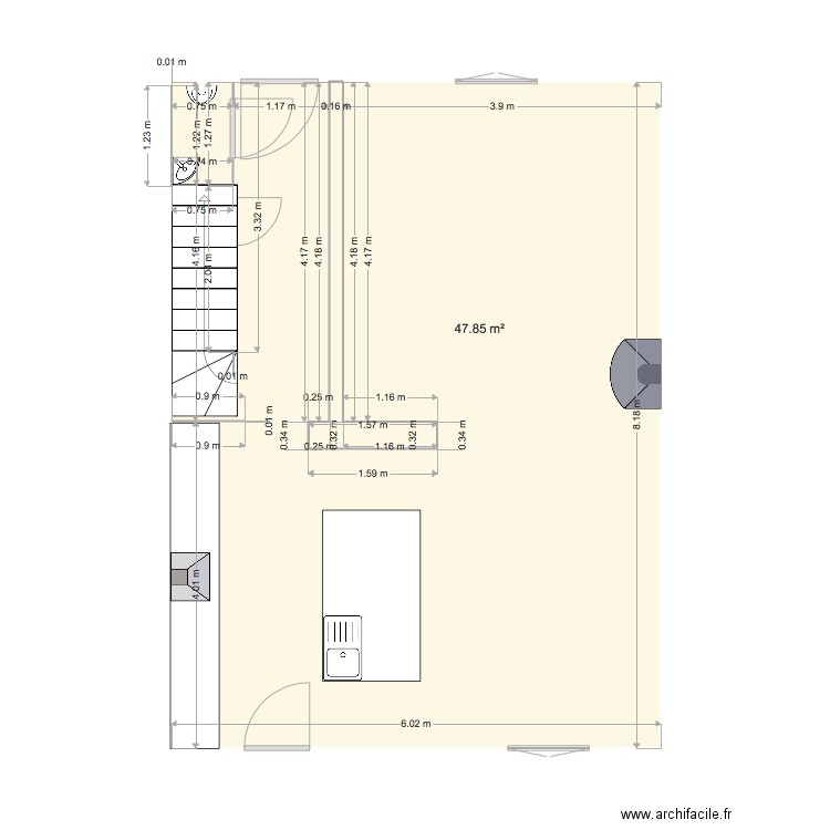 maison. Plan de 0 pièce et 0 m2