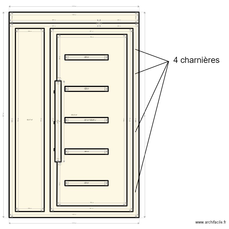 PORTE D'ENTREE. Plan de 0 pièce et 0 m2
