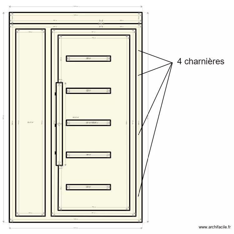PORTE D'ENTREE. Plan de 