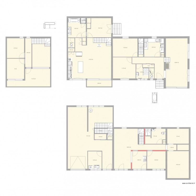 Maison PG 3. Plan de 40 pièces et 339 m2