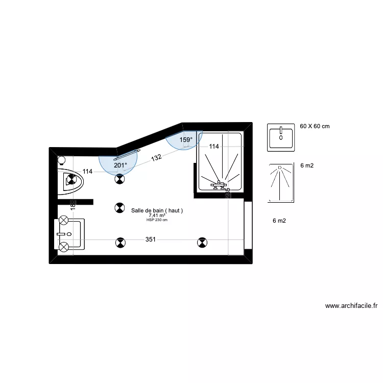 Salle de bain ( Annie - Montpellier )&. Plan de 