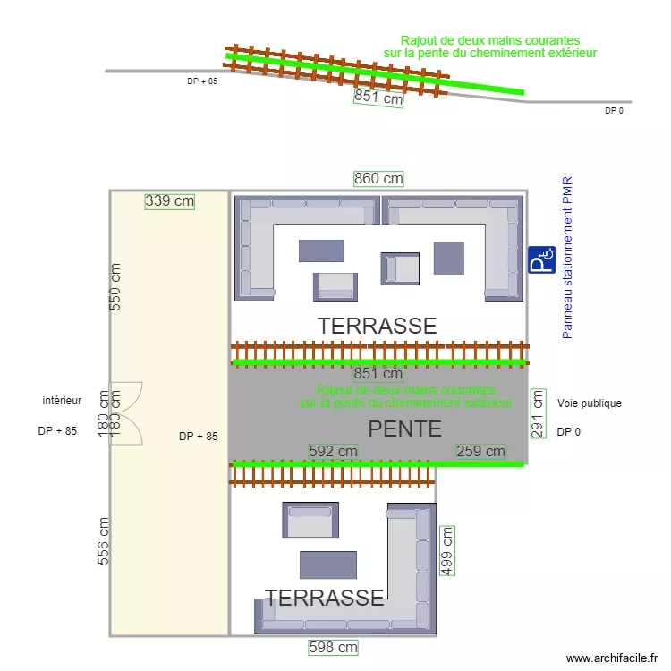 L OKTOBERFEST EXTERIEUR APRES TRAVAUX. Plan de 