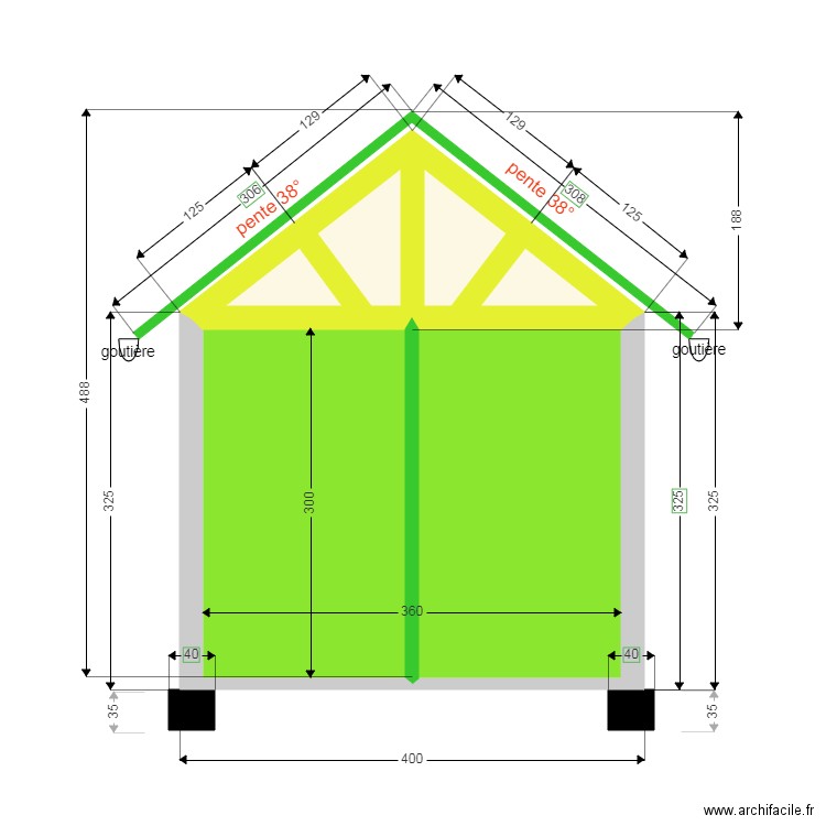 garageface sud 2222. Plan de 0 pièce et 0 m2