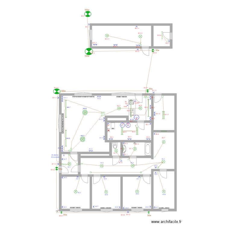 implantation electricte 24 09. Plan de 0 pièce et 0 m2