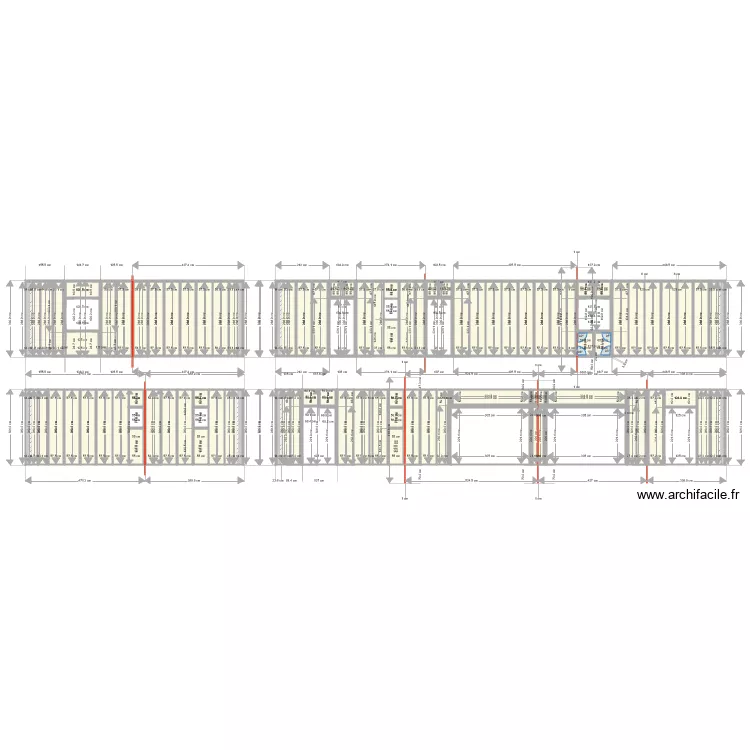 facade. Plan de facade. Plan de