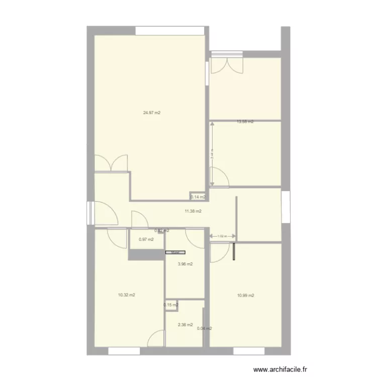 Appart Plan des travaux. Plan de 