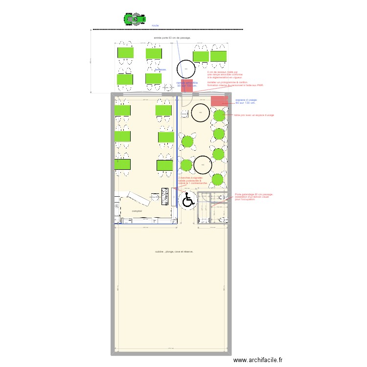 terre et mer  travaux . Plan de 5 pièces et 171 m2