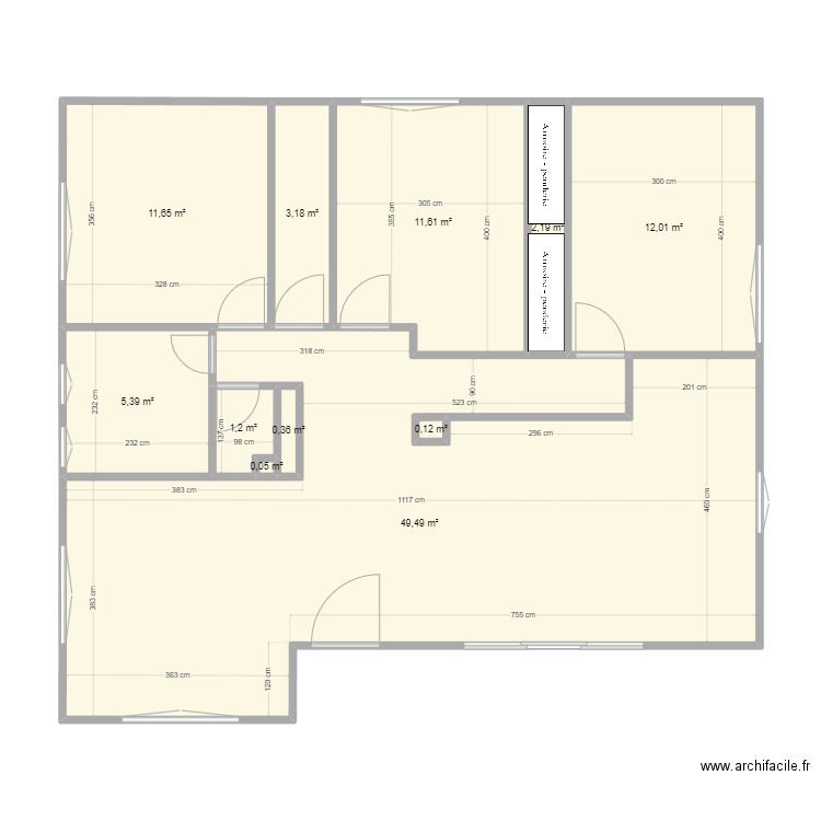 PRADAL. Plan de 11 pièces et 97 m2