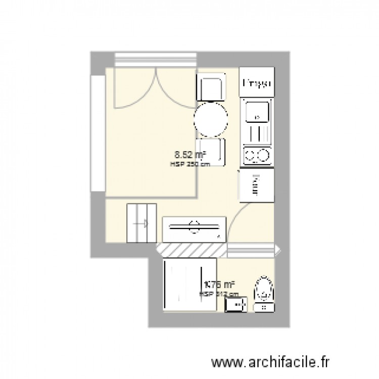 Studio maison. Plan de 0 pièce et 0 m2