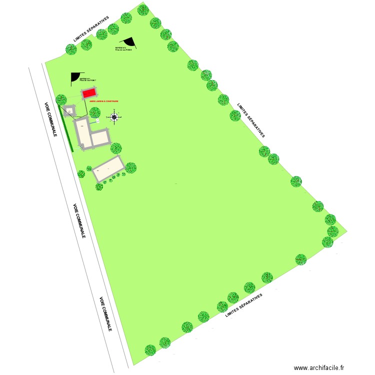 MAISON MONTAUDIN. Plan de 4 pièces et 286 m2