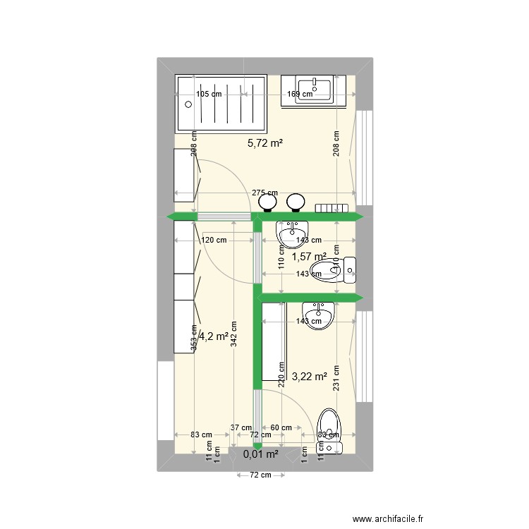 SDB 6. Plan de 0 pièce et 0 m2
