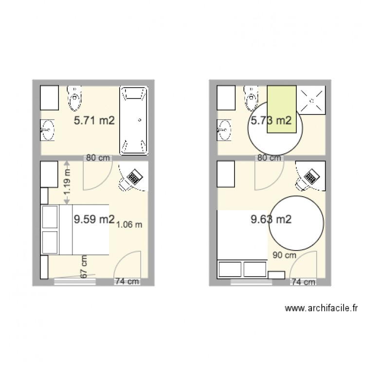 Chambre 2 AGORA. Plan de 0 pièce et 0 m2