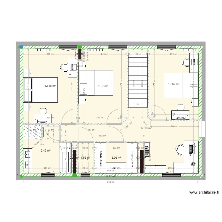 etage définitif. Plan de 0 pièce et 0 m2