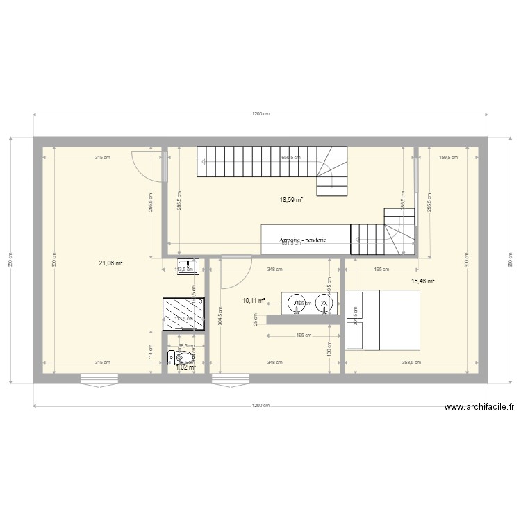 étage futur 2. Plan de 0 pièce et 0 m2