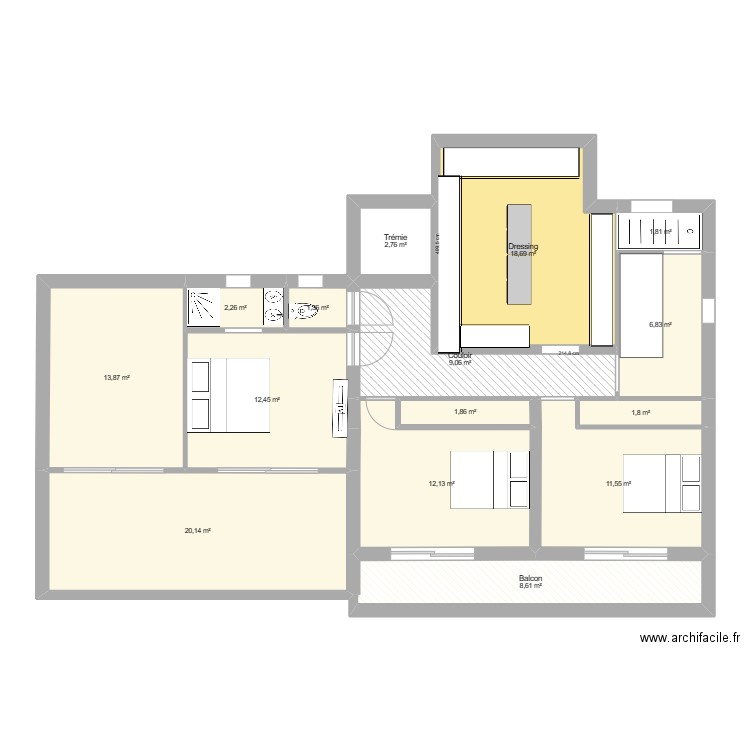 PLAN BAS JANAS 2023 BAS. Plan de 27 pièces et 262 m2