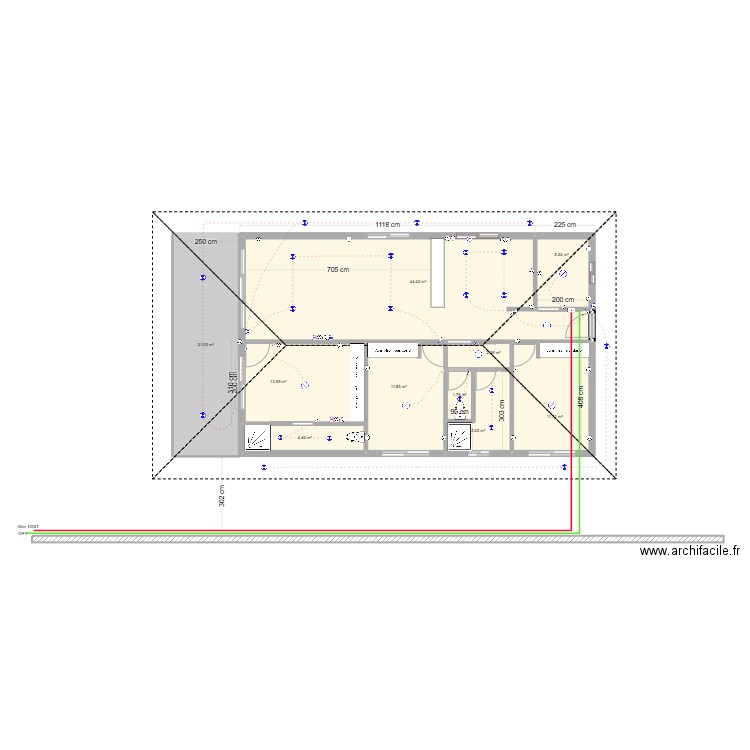 Construction NETEA. Plan de 10 pièces et 121 m2