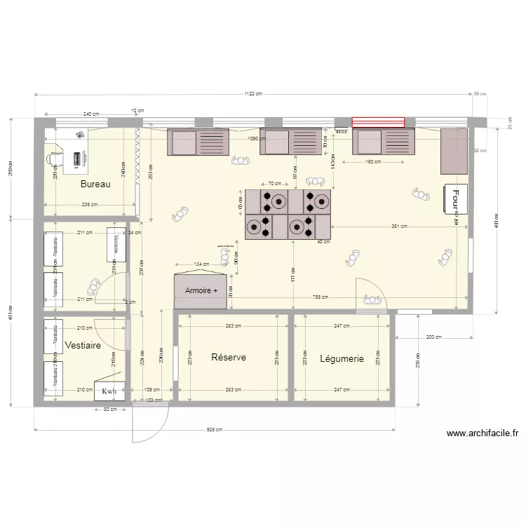 IME Longuenesse Cuisine didactique plan g&eacute;n&eacute;raux. Plan de 