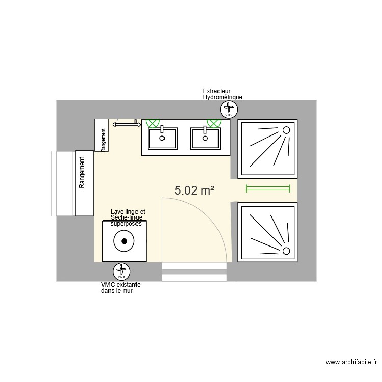 T5 SDB V3. Plan de 0 pièce et 0 m2