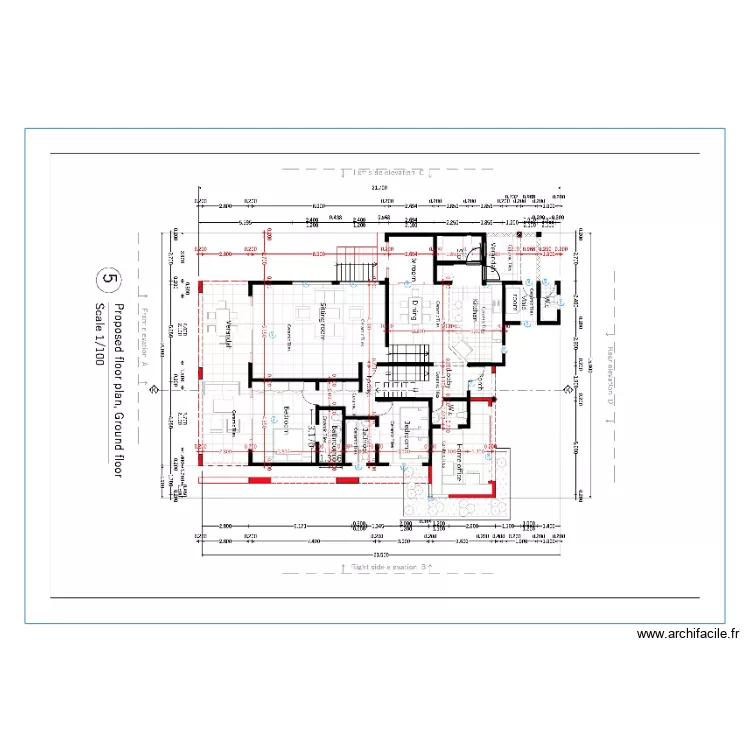 Cuisine V&eacute;randa. Plan de 