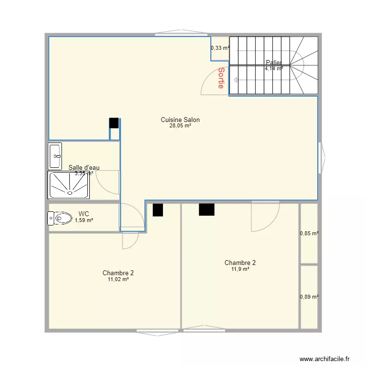 Paln Joli Paill&eacute; 1ER. Plan de 