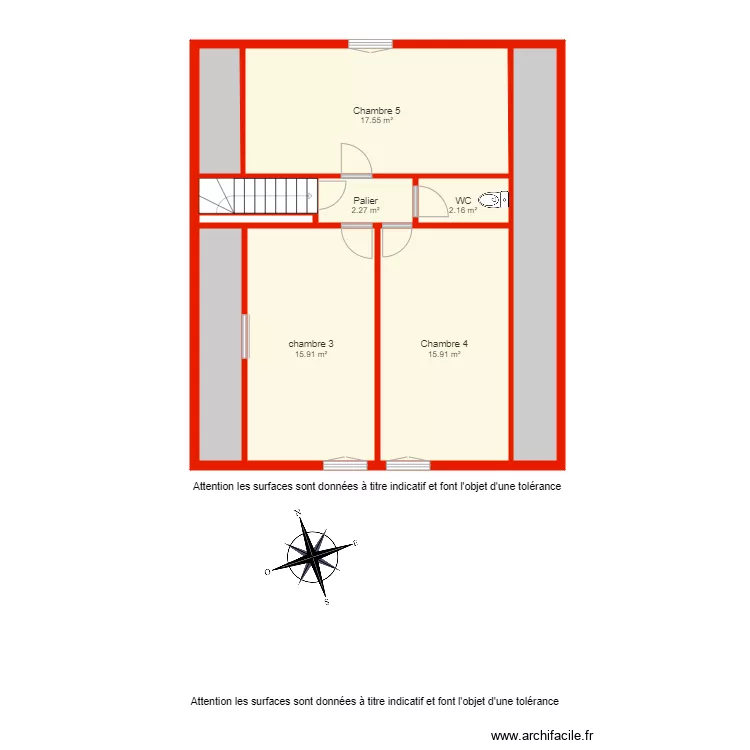 BI 4196 &eacute;tage non c&ocirc;t&eacute;. Plan de 