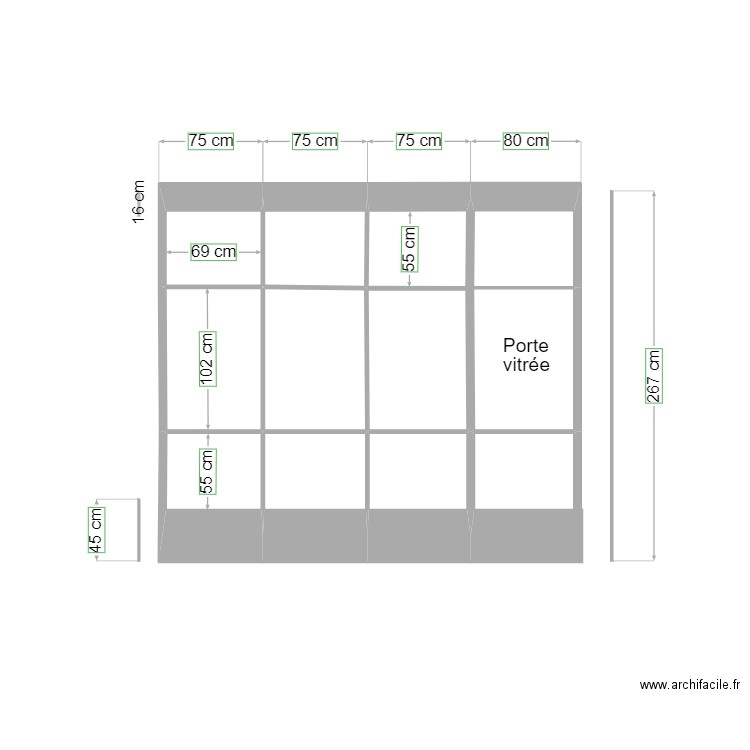 Baie vitrée cuisine 2 Chomel. Plan de 9 pièces et 5 m2