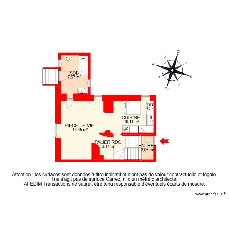 BI 7814 RDC . Plan de 0 pièce et 0 m2