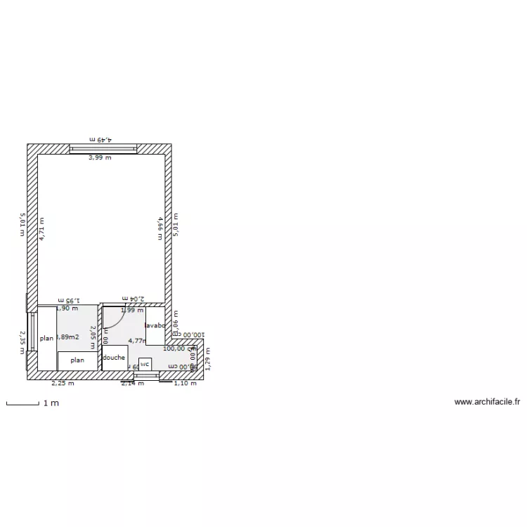 studio. Plan de studio. Plan de