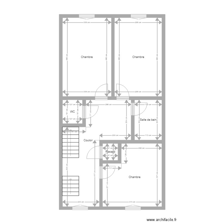 COMBE LAUTRU étage 1. Plan de 0 pièce et 0 m2