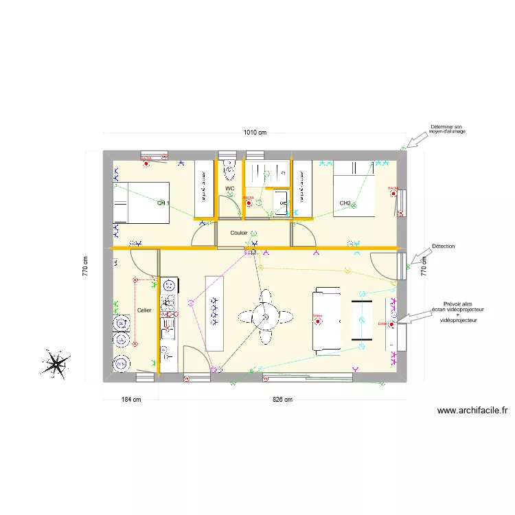 Maison Eric. Plan de 