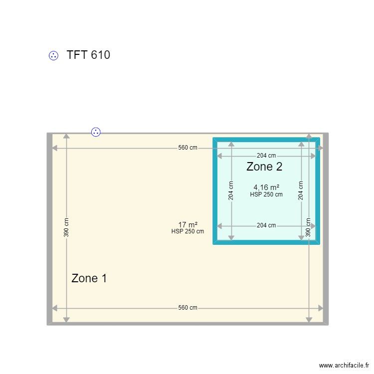 Dossier Flament. Plan de 2 pièces et 26 m2