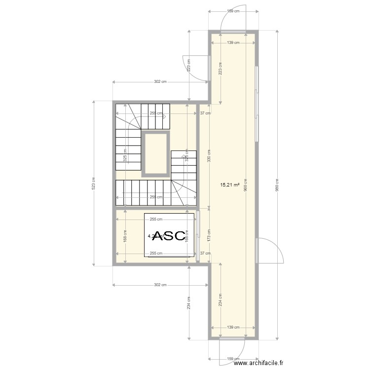 partie commune 8 meyer. Plan de 4 pièces et 29 m2