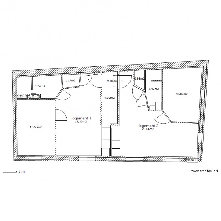 1 etage EDF. Plan de 0 pièce et 0 m2