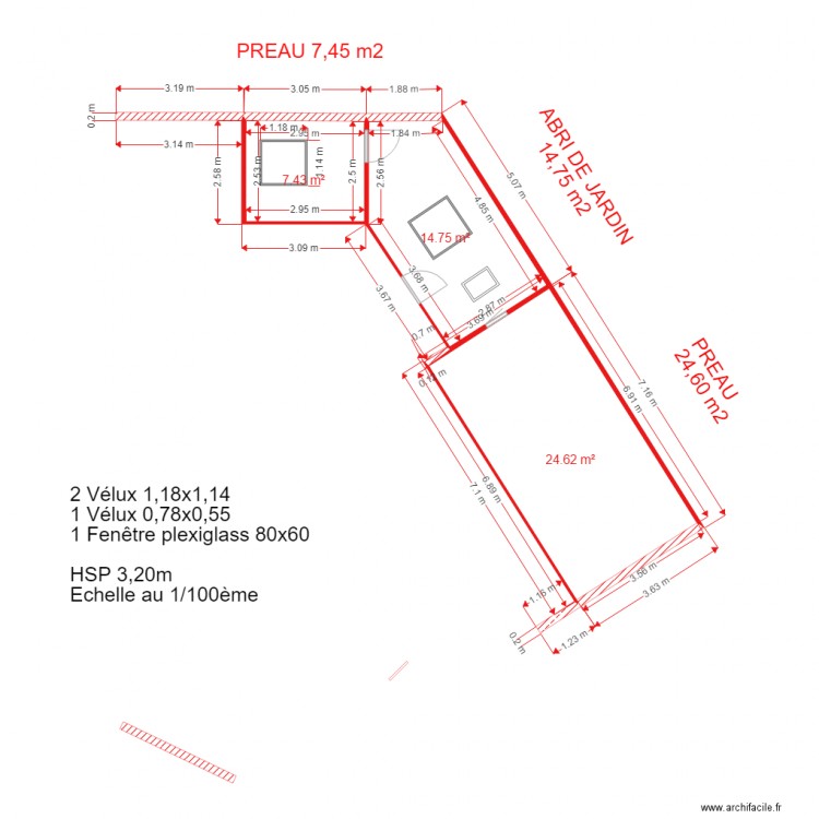                                                                       CONSTRUCTION EXTENSION. Plan de 0 pièce et 0 m2