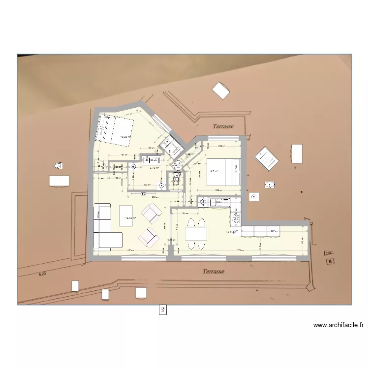 PARIS SOLUTION 2 grande sdb. Plan de PARIS SOLUTION 2 grande sdb. Plan de