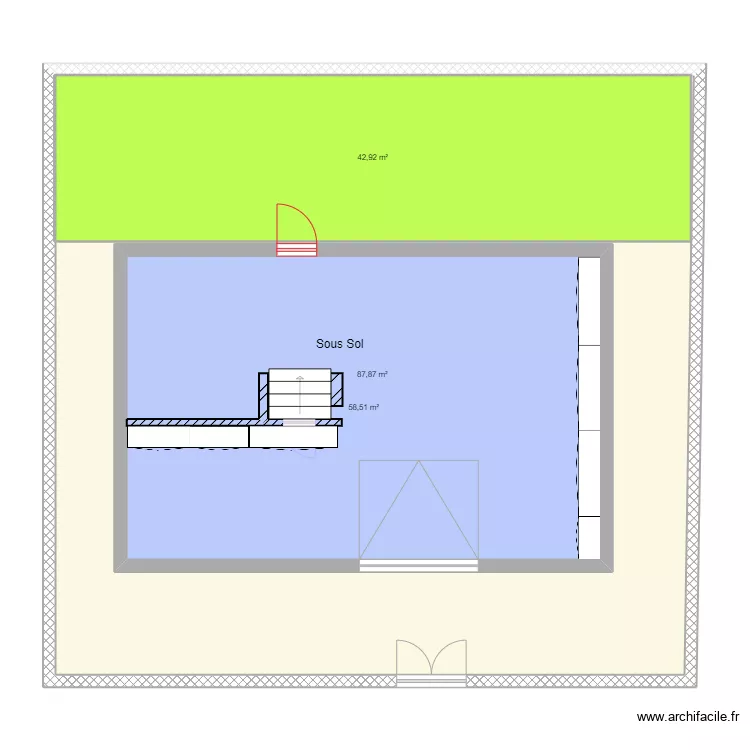 De Menditte Cerney. Plan de 