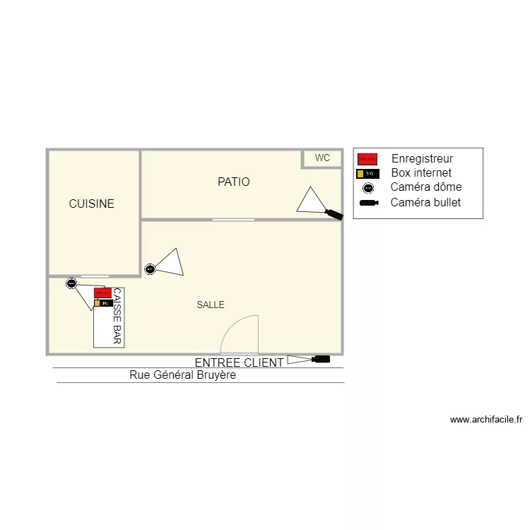 CAFE DE LA POSTE SOMMIERES PLAN VIDEO. Plan de 