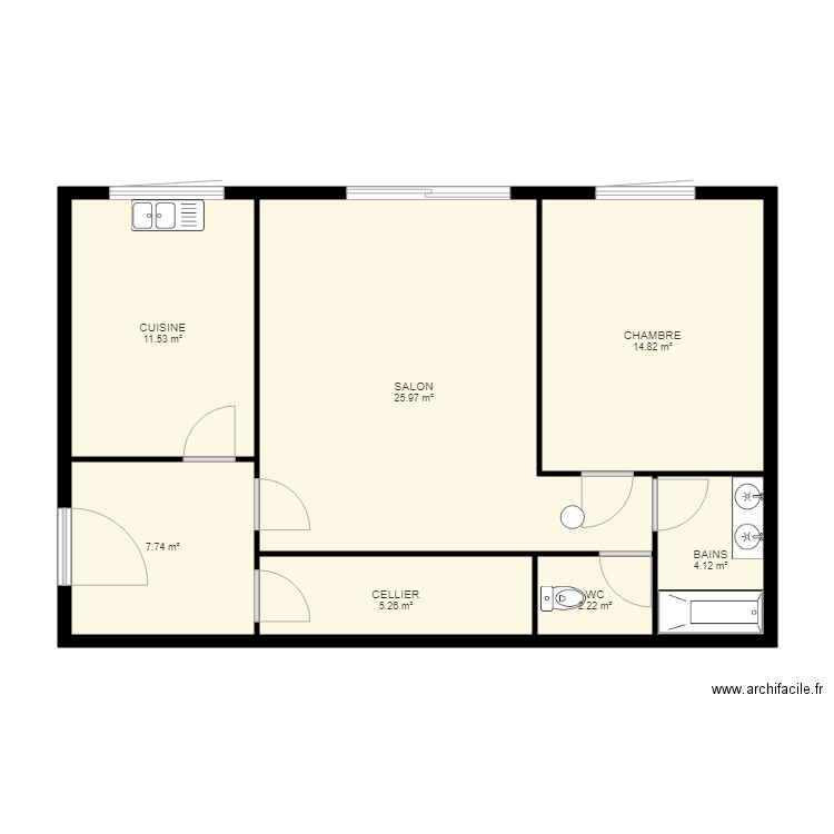 ENFROI  RDC. Plan de 0 pièce et 0 m2