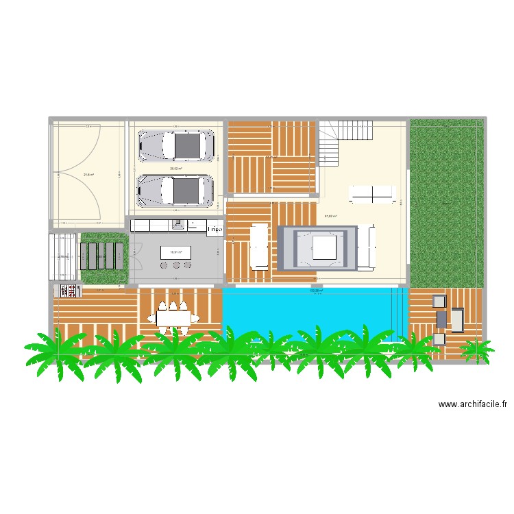 CAP CHAMPAGNE. Plan de 16 pièces et 361 m2