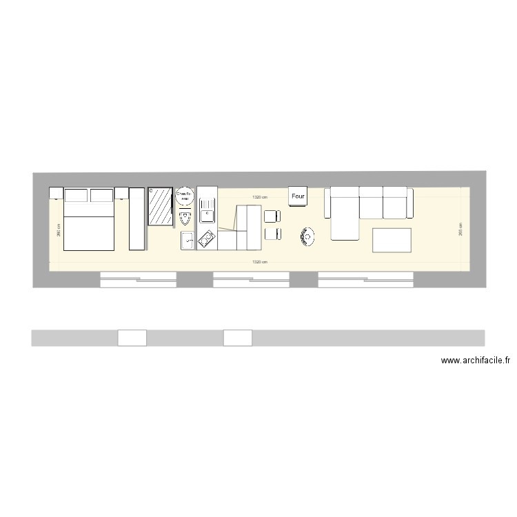 Longere avec calques. Plan de 0 pièce et 0 m2