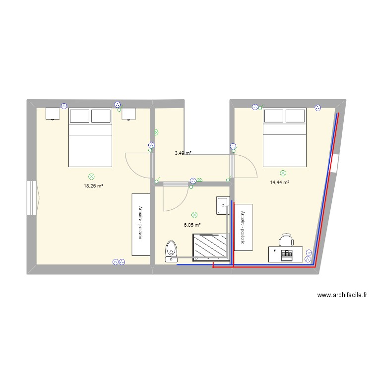 maison2. Plan de 0 pièce et 0 m2