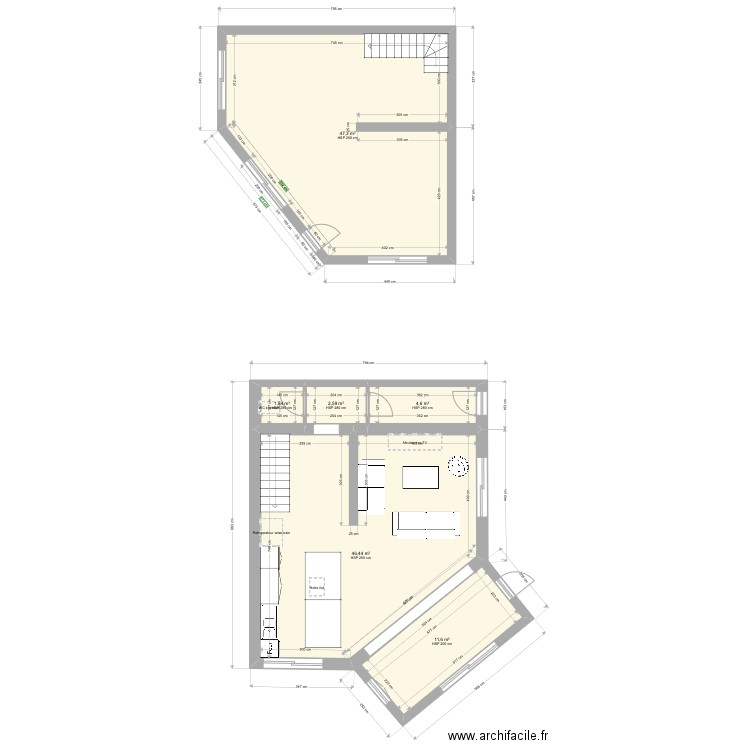 Maison Saulx . Plan de 13 pièces et 231 m2