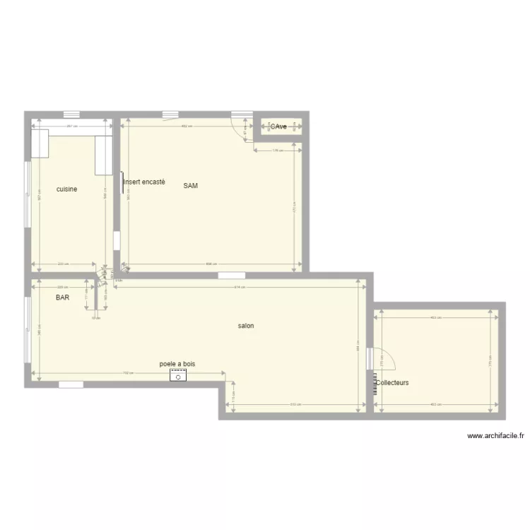 maison chauffage sol. Plan de 