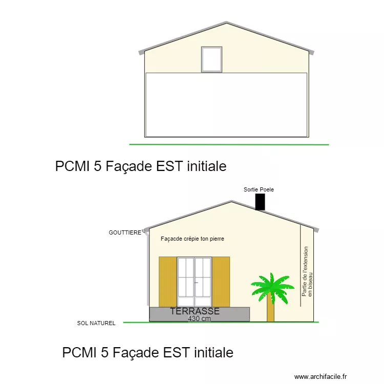 PCMI 5 Fa&ccedil;ade EST projet 3. Plan de 