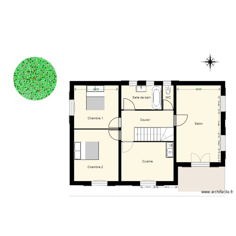 Pavillon 1 complet. Plan de 12 pièces et 149 m2