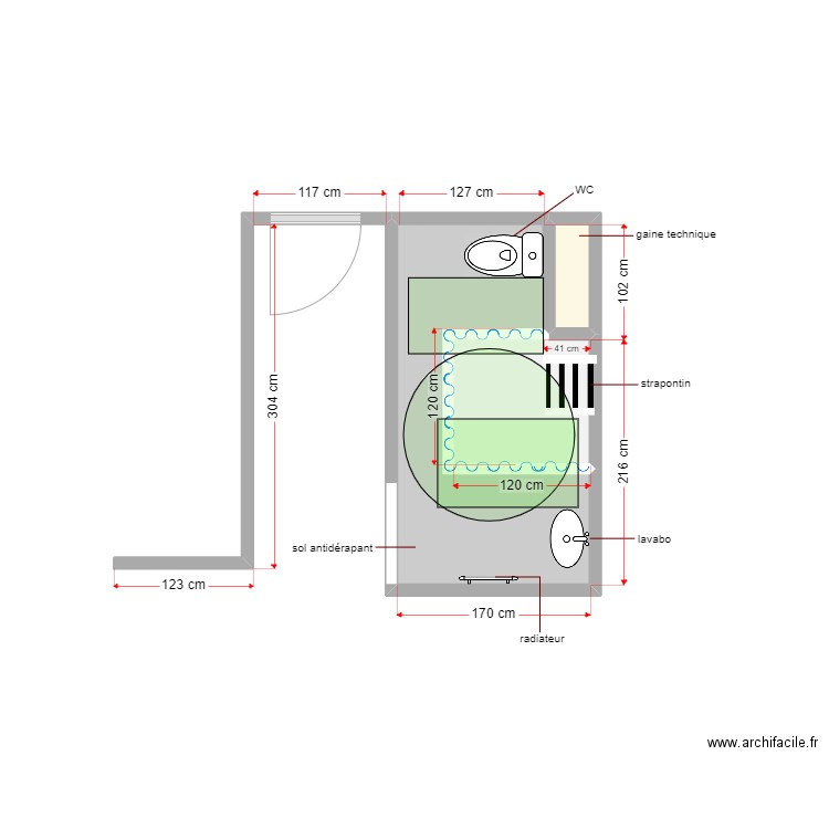 plan projeté dossier 5368. Plan de 0 pièce et 0 m2