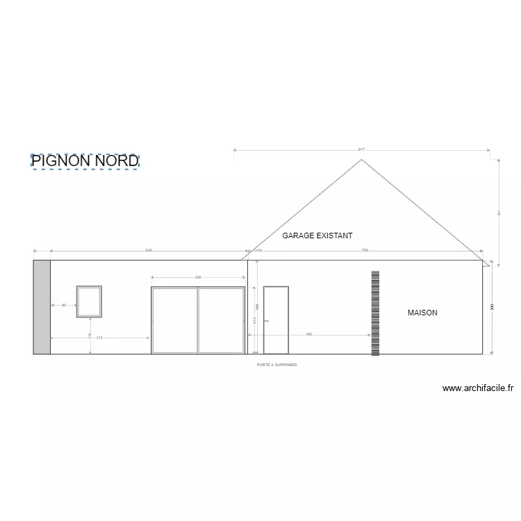 PIGNON NORD. Plan de 