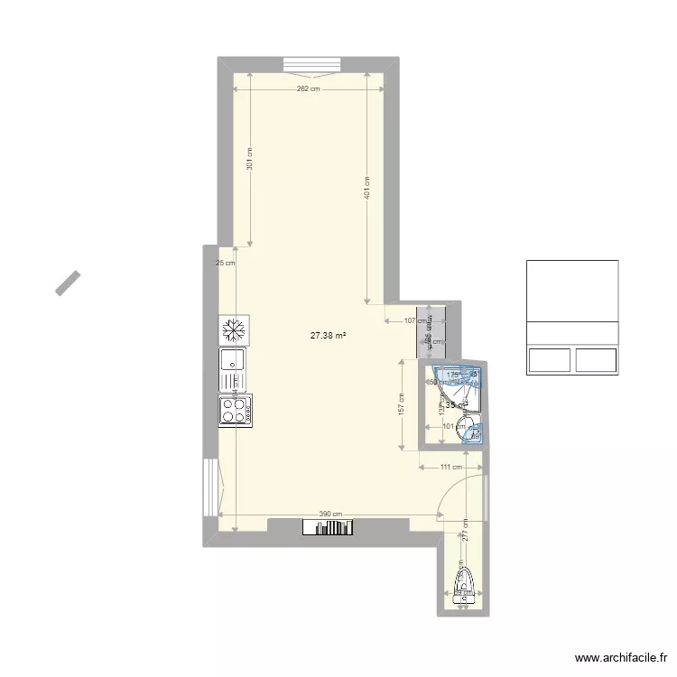 Chabrol mezzanine en studio 2. Plan de 